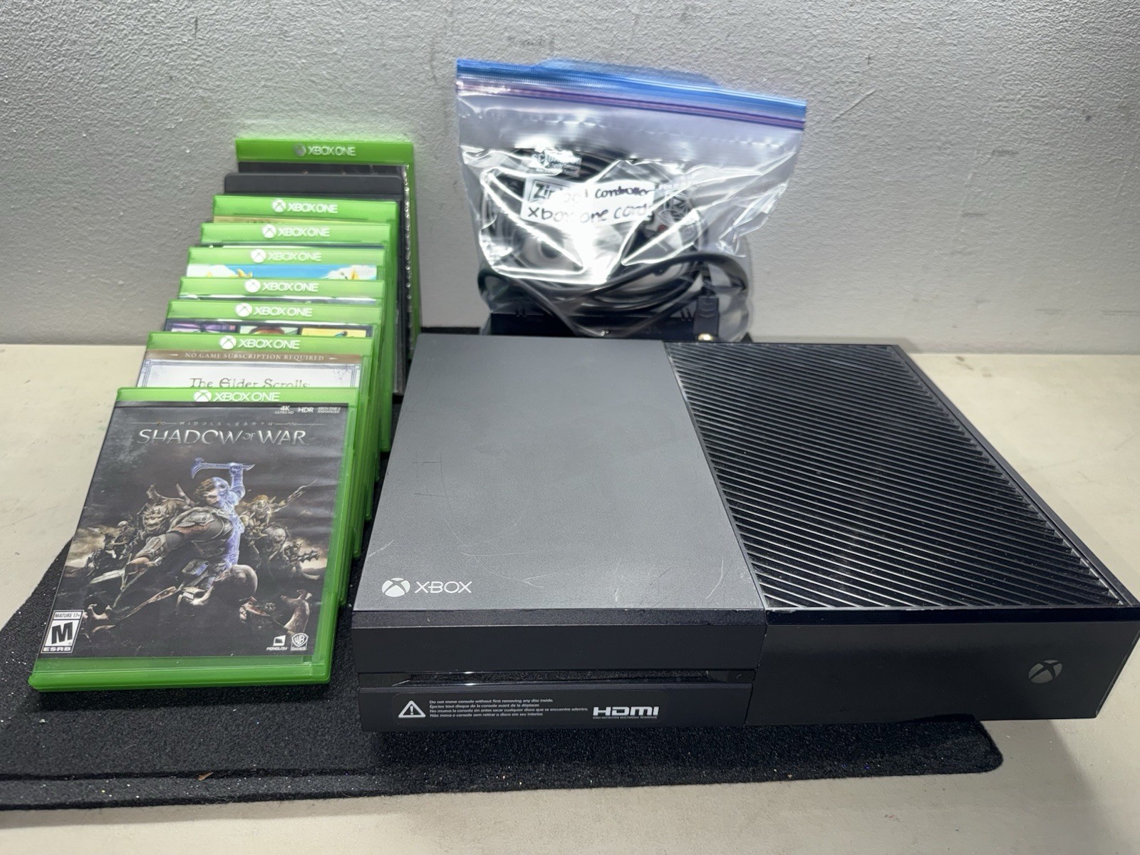 Microsoft Xbox One 1Tb Model #1540 Console w/ Controller, Cables & 9 Games