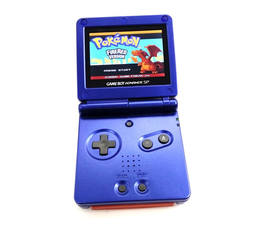 Nintendo Game Boy Advance SP BLUE System GBA SP IPS LCD Backlight BUTTONS