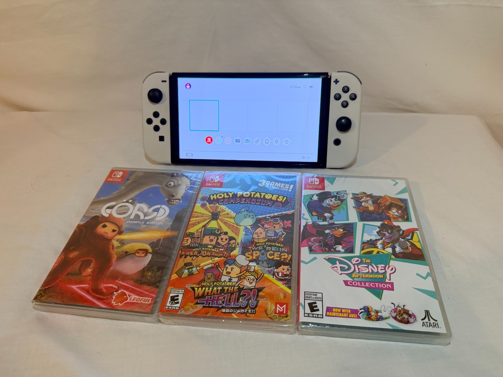 Nintendo Switch OLED, USED, White Color, 3x Game BUNDLE (NEW), READ DESCRIPTION*