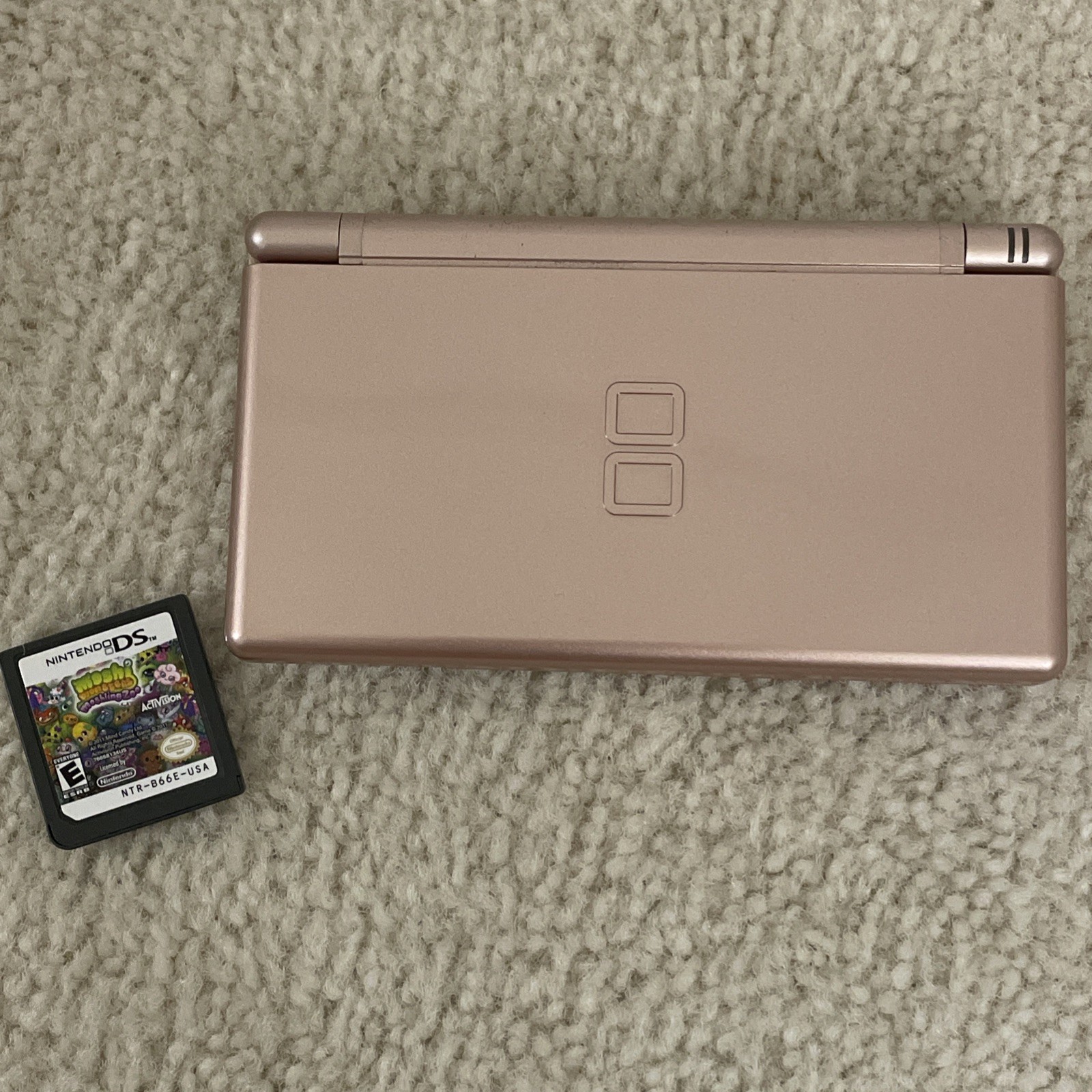 Nintendo DS Lite Handheld Console – METALLIC ROSE GOLD – w/ Slot And GAME!