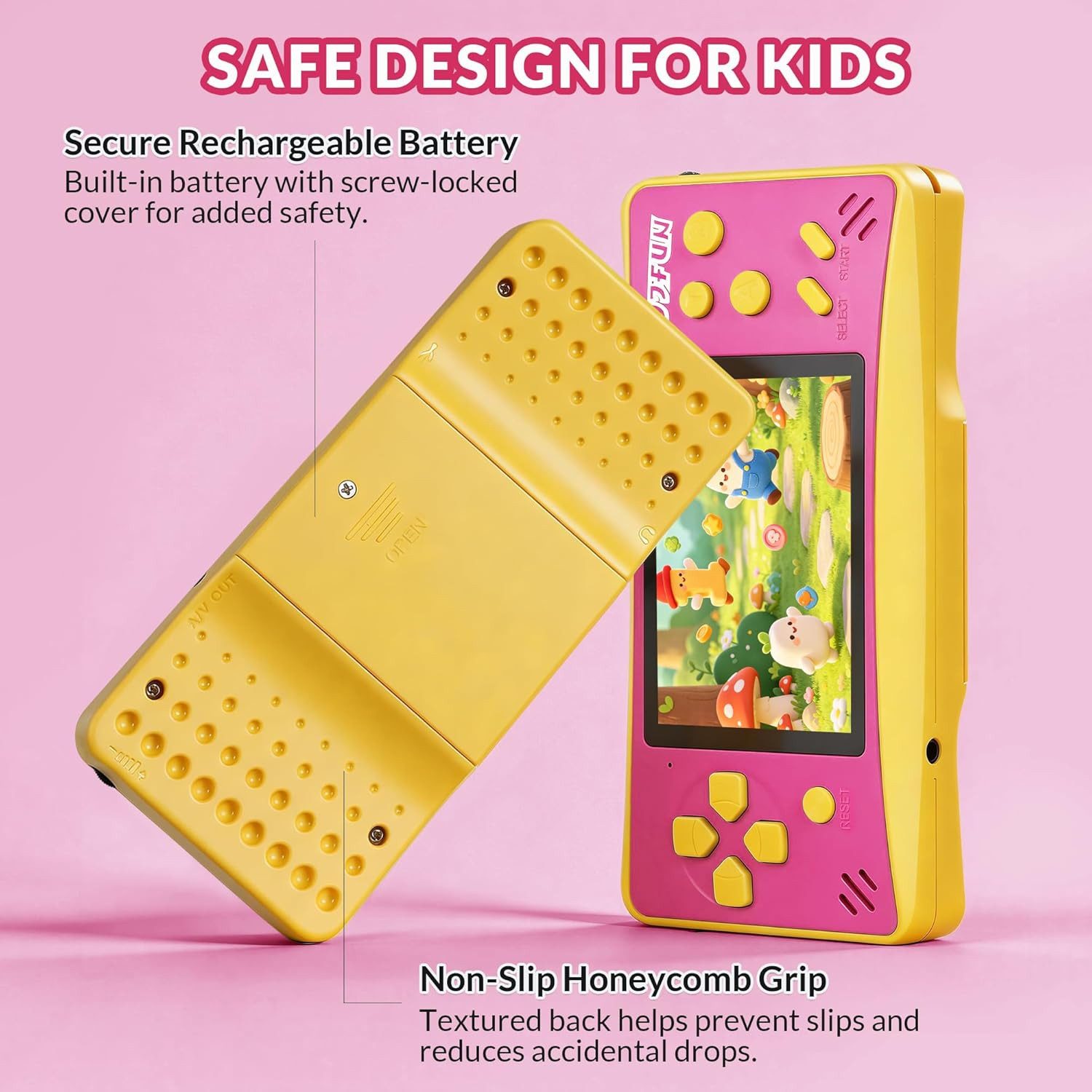 Handheld Game for Kids,Preloaded 168 Retro Video Games, Portable Gaming Player w