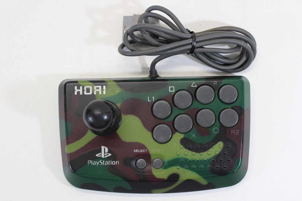 Hori Compact Joystick Meisai Controller HPS-47 Camouflage Rust PlayStation PS2