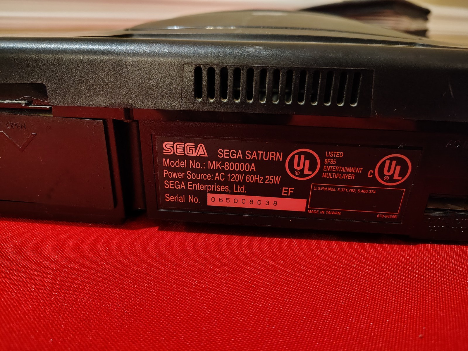 Sega Saturn MK-80000A Console Controller Cables NBA Jam TE Disc Only Tested