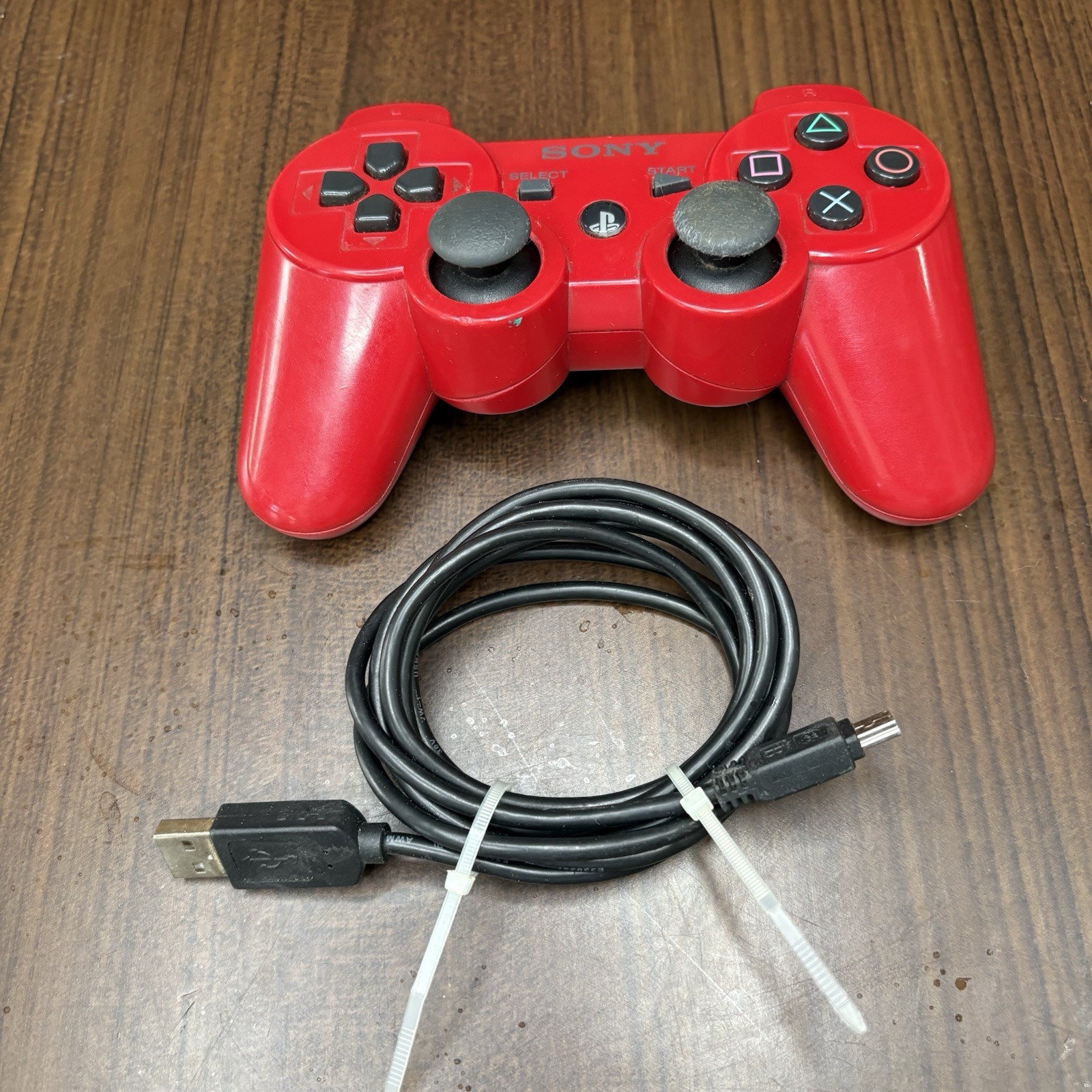 Sony PlayStation 3 CECH-4001B Console w/Red DualShock 3 Controller Tested