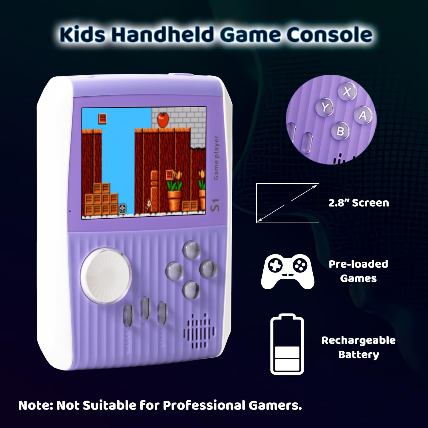 Kid Mini Handheld Retro Games Console Built in 666 Classic Games, Portable Ha…