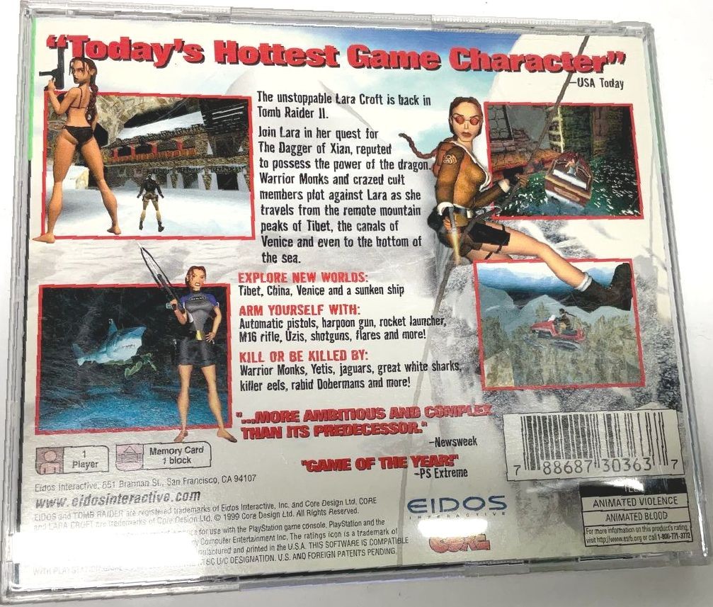 Lara Croft Tomb Raider II Greatest Hits Sony Playstation