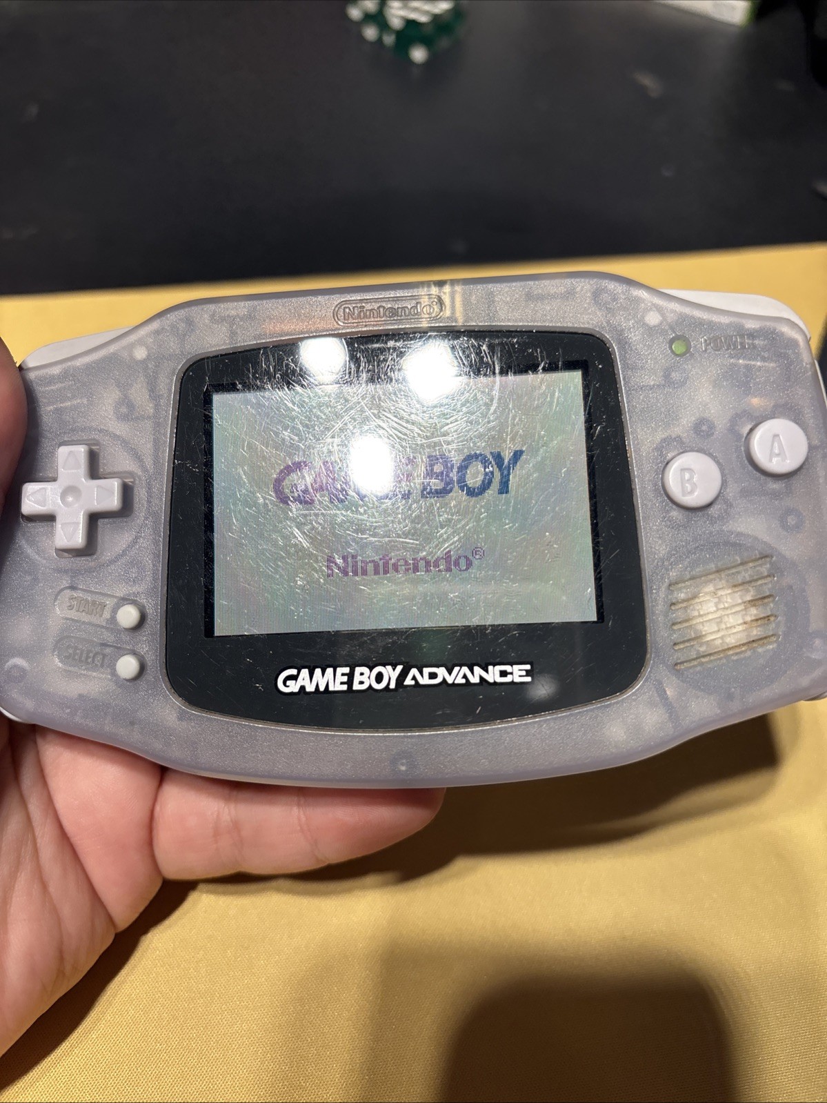 Nintendo Gameboy Advance Glacier Blue Tested Works With 1 Game No Battery Cover