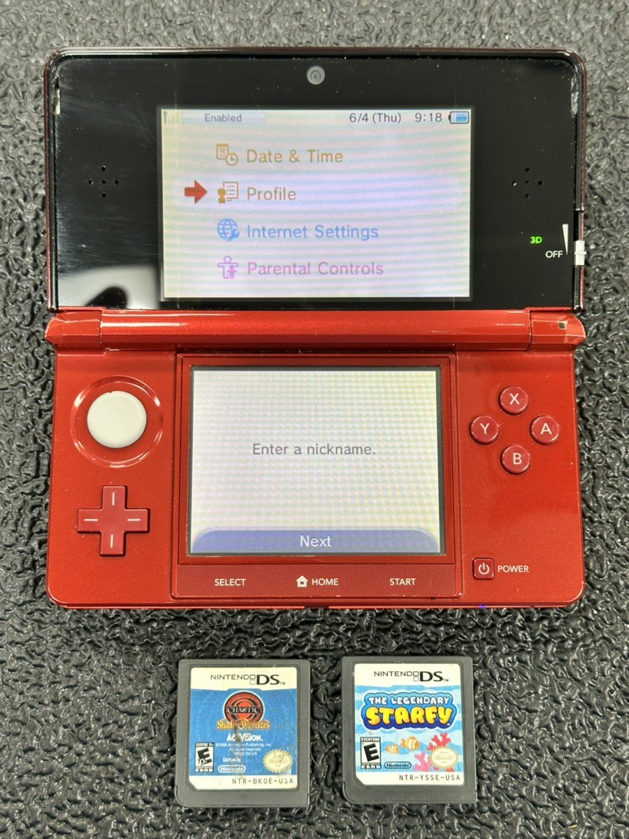 Nintendo 3DS Handheld Console System – Flame Red – CTR-001 (PD1124755)