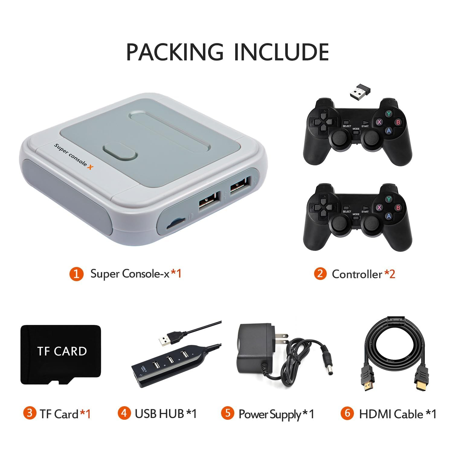 Super Console X Video Game Console Built in 35,000+ Games,Retro Game Console for