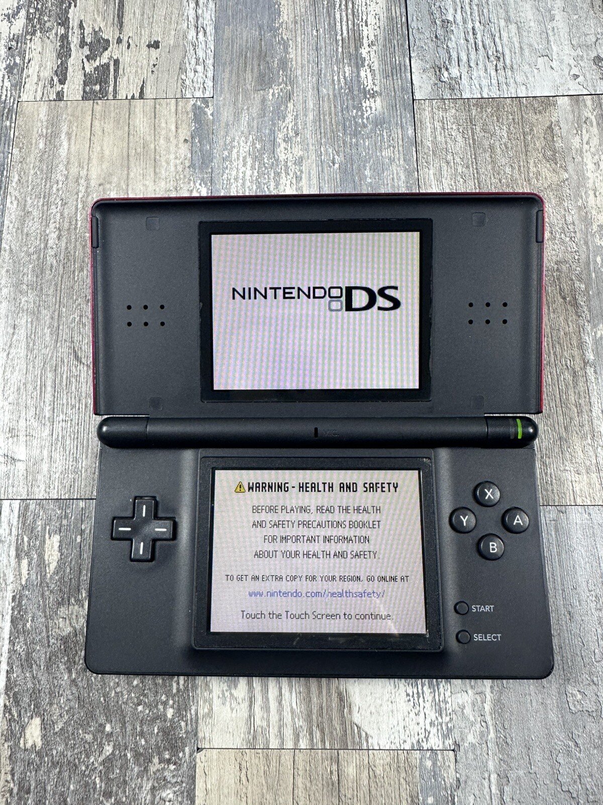 Nintendo DS Lite Console Bundle 5 Games No Stylus USG-003 Crimson Red/Black