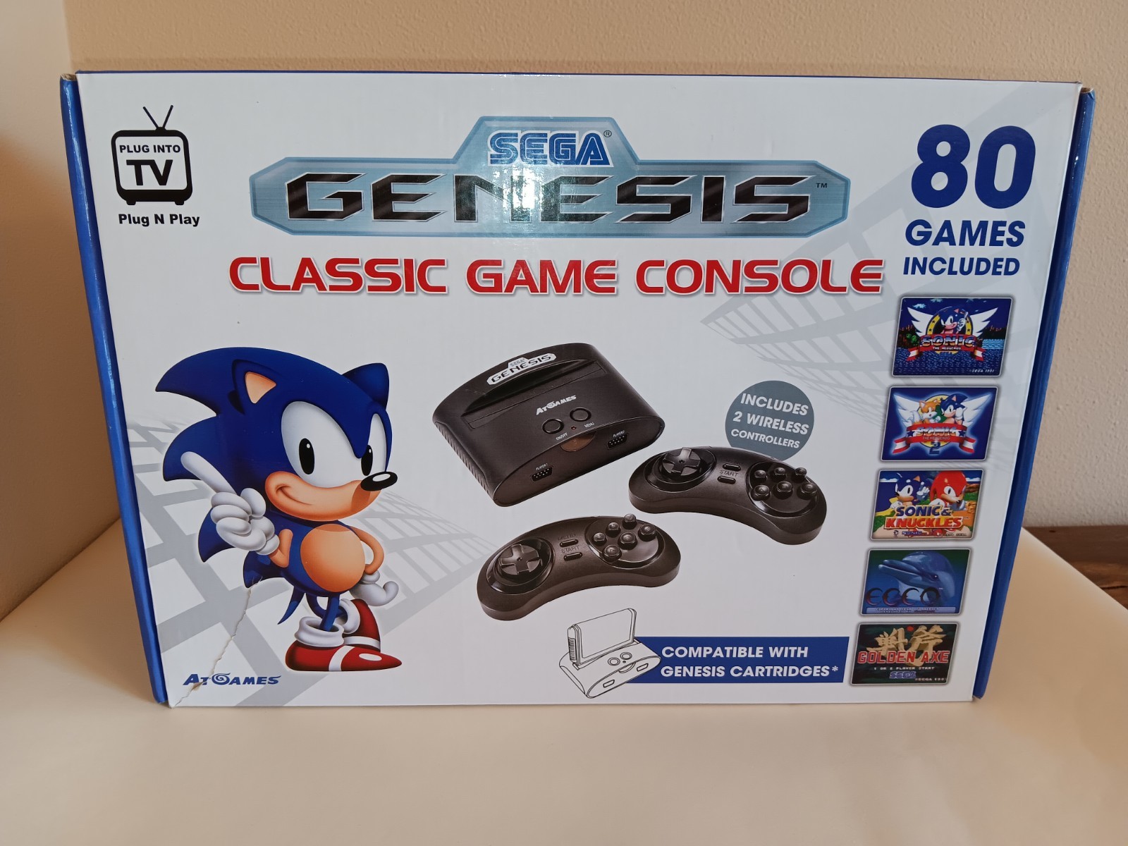 AtGames Sega Genesis Classic Game Console 80 Built-In Games NEW OPEN BOX No Book