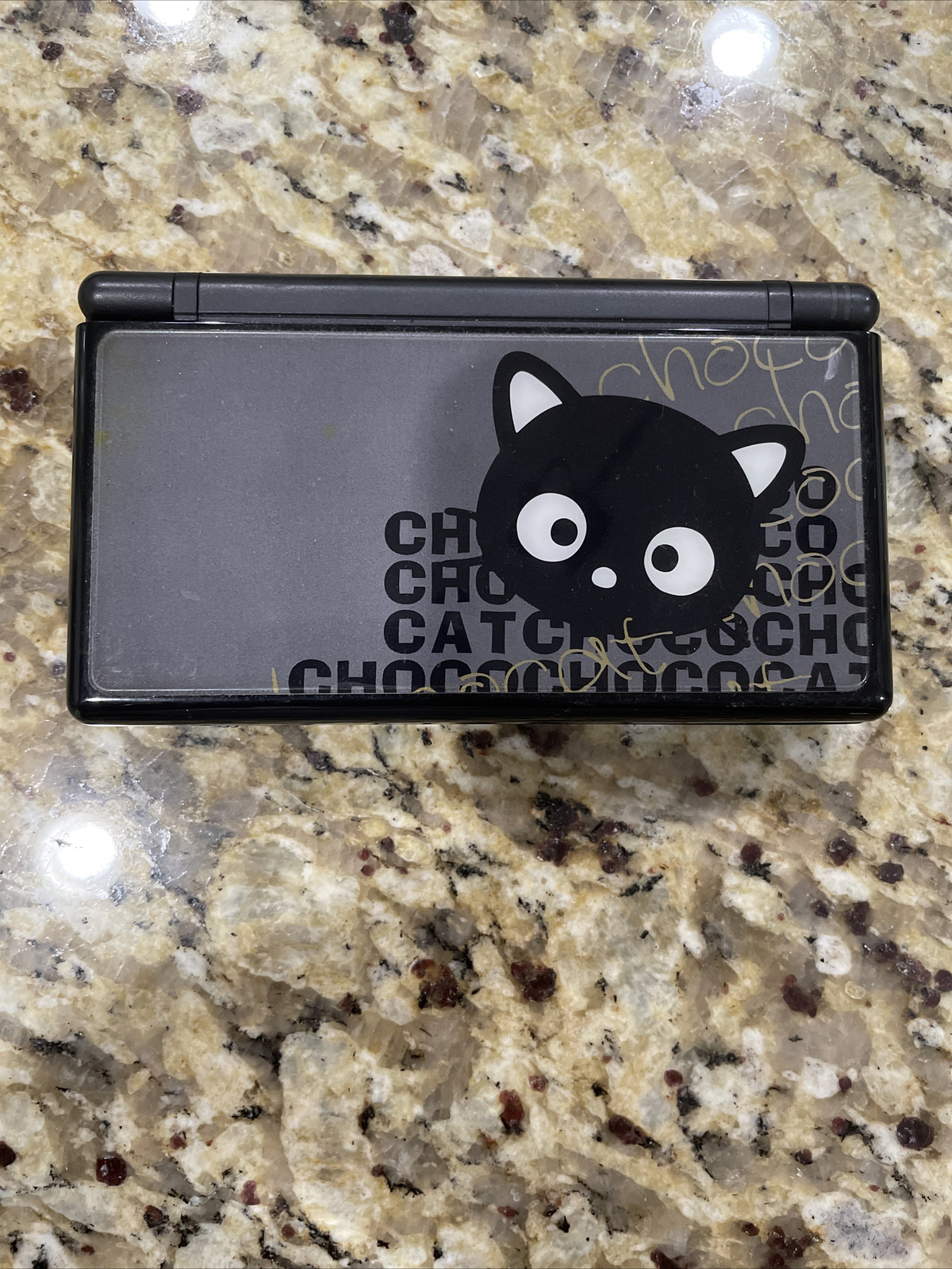 Graphite Black Nintendo DS Handheld System With Chococat Decal