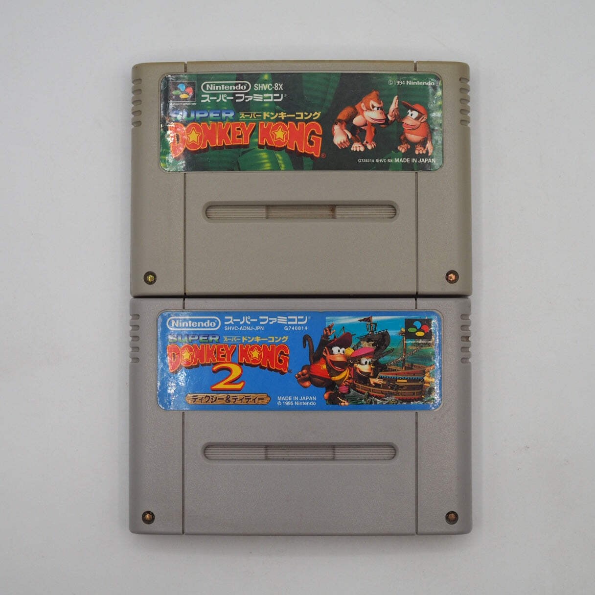 Nintendo Super Famicom Console System Donkey Kong & Donkey Kong 2 2-Game Bundle