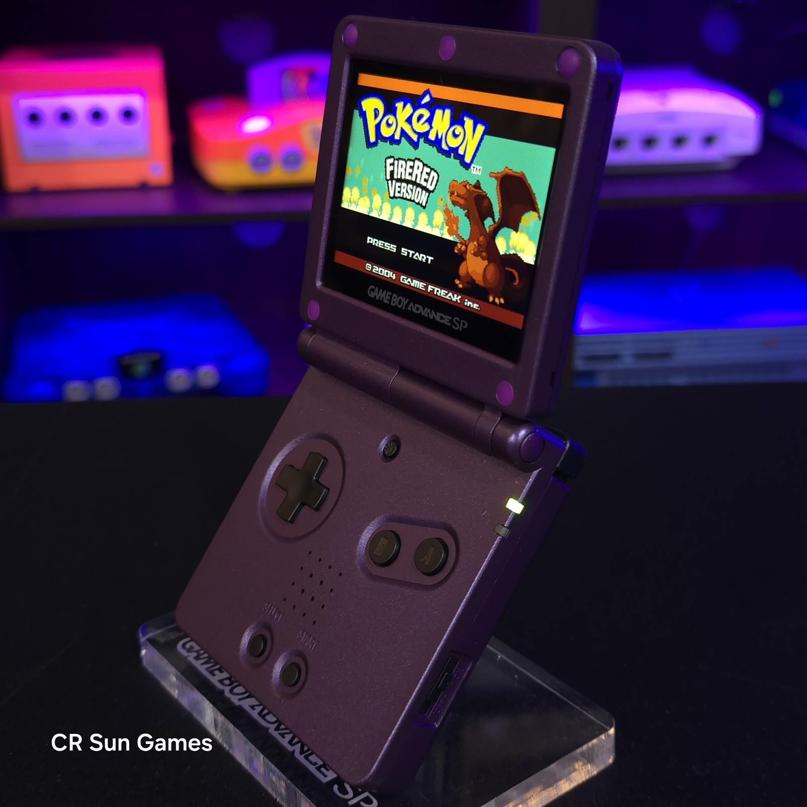 Purple Nintendo Game Boy Advance GBA SP IPS V2 And USB-C