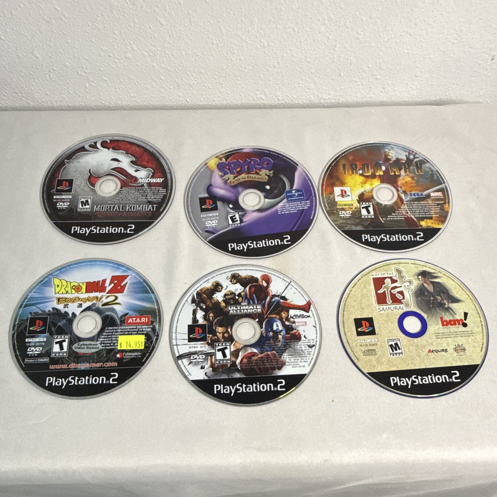 Sony PlayStation 2 PS2 SCPH-50001 NTSC-U/C Bundle Controller Cables Games Lot