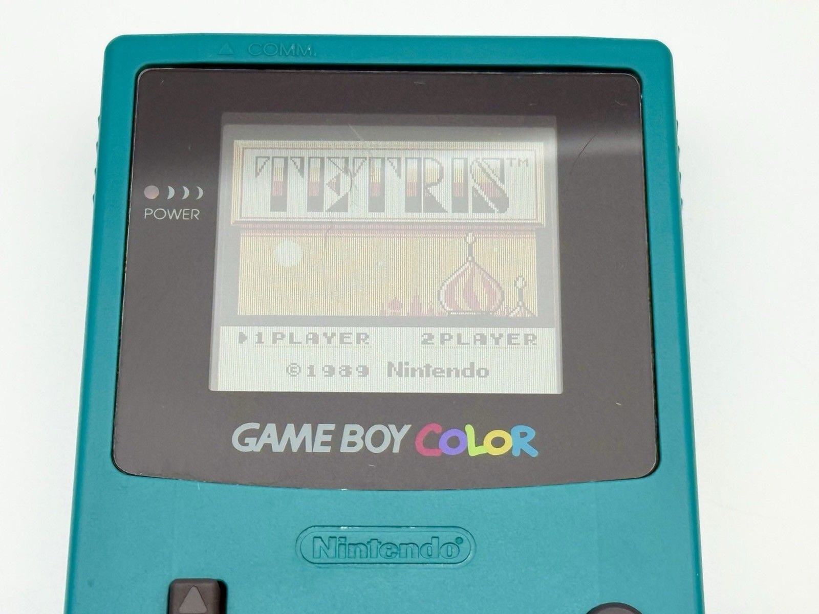 Nintendo Gameboy Color GBC Teal Blue CGB-001 Handheld System W/ Tetris – See Pic