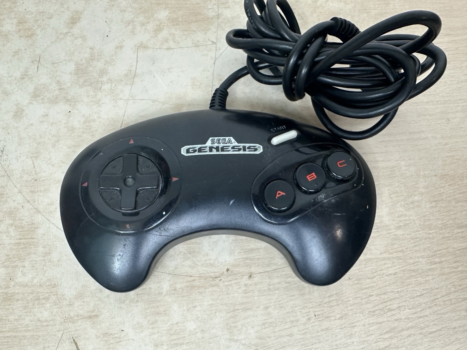 Sega Genesis Model 3 MK-1461 Console w/ OEM Controller, A/V Cord & Power – WORKS
