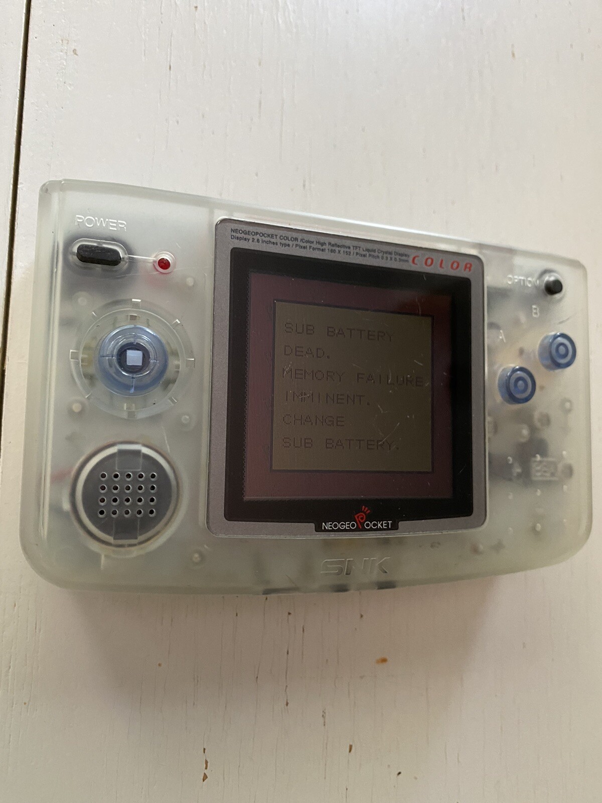 Neo Geo Pocket Color System – Crystal NEOP63010