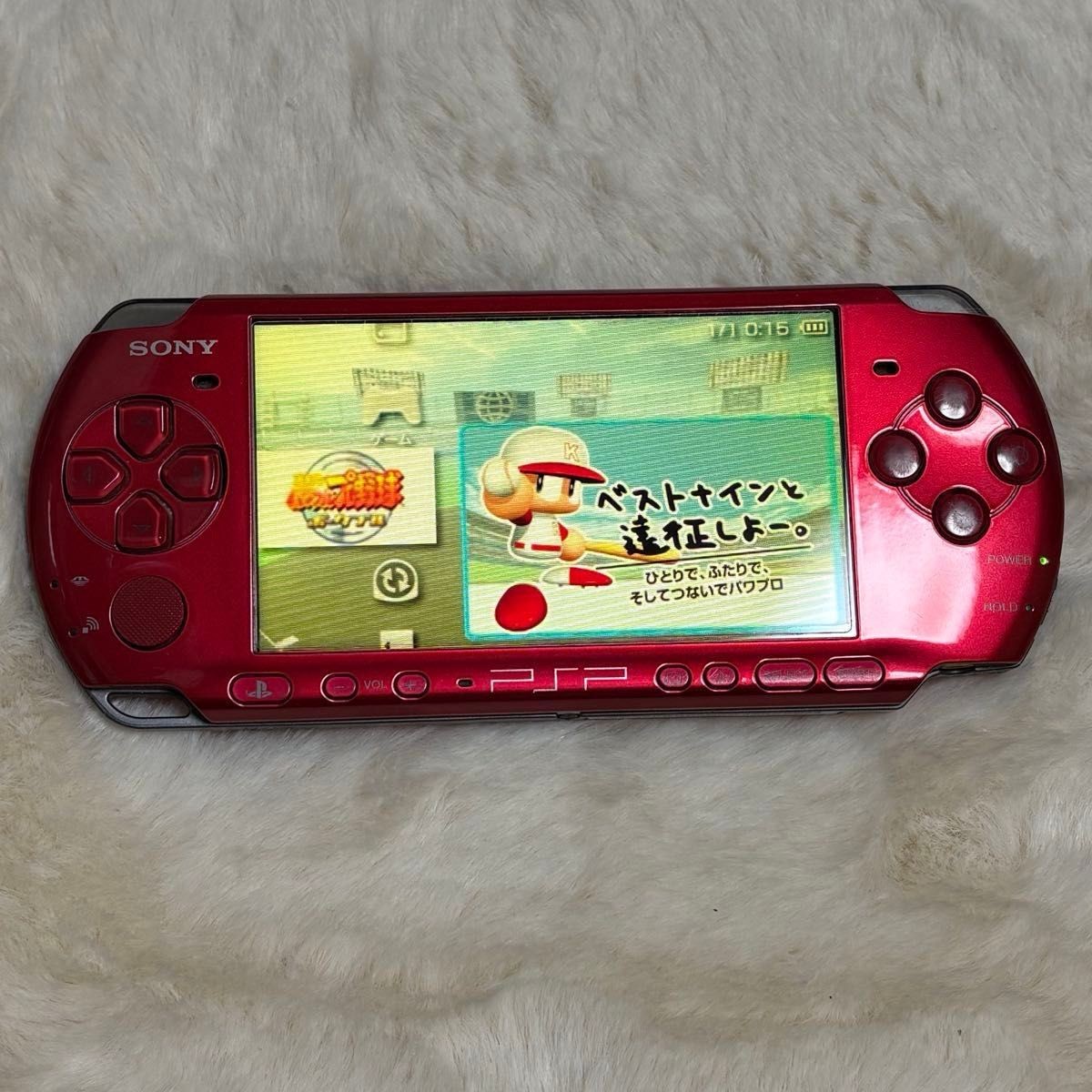 Sony PSP-3000 PSP 3000 Console Radiant Red Working English language w/Charger