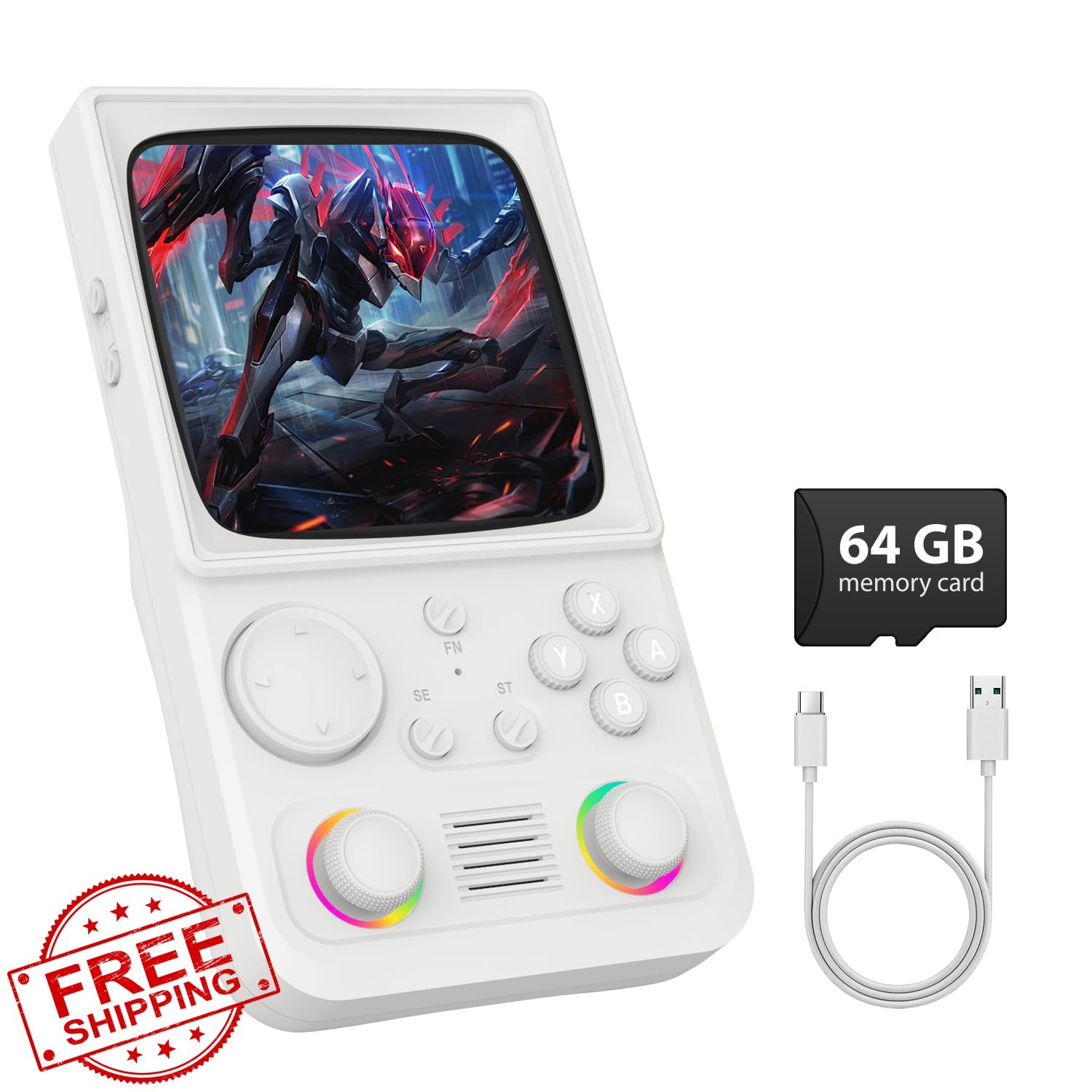 WDYQJE R36TMAX 64G Pearl White Game Console