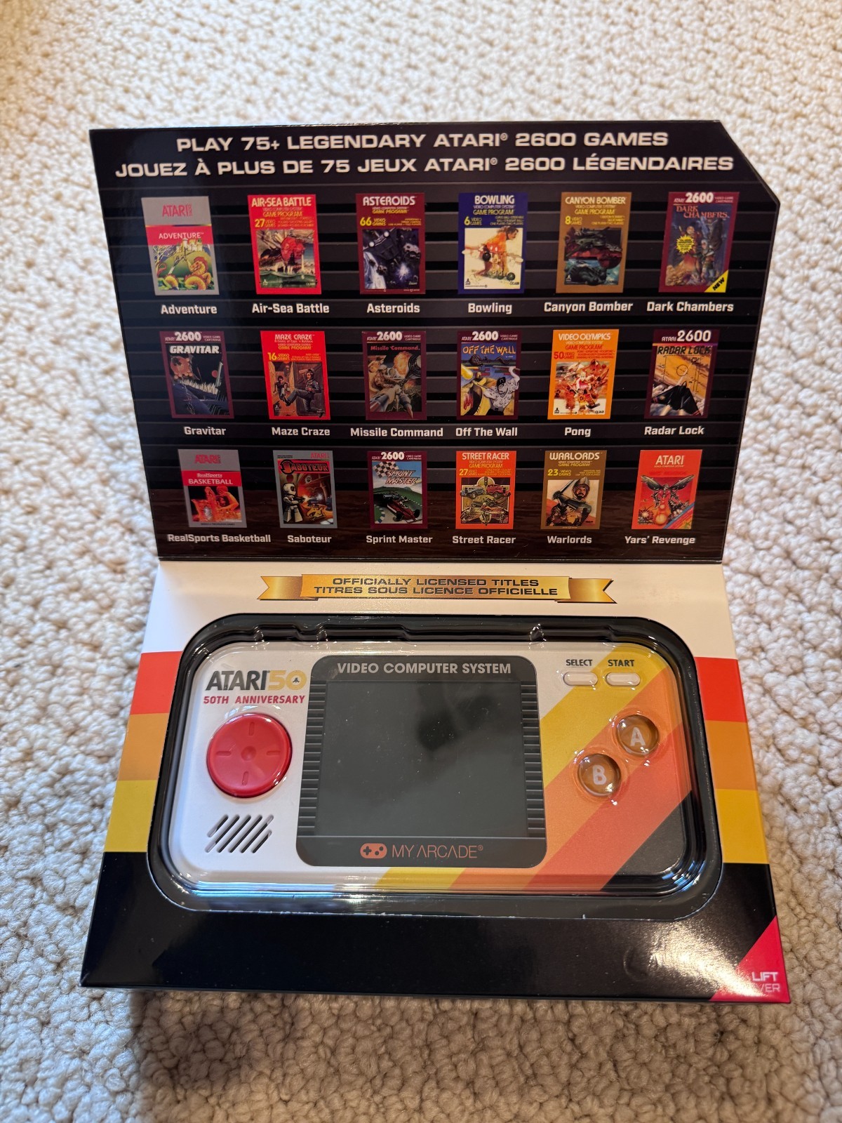 My Arcade Pocket Player Pro Atari 50th Handheld, 100 Built-In Games, USB-C