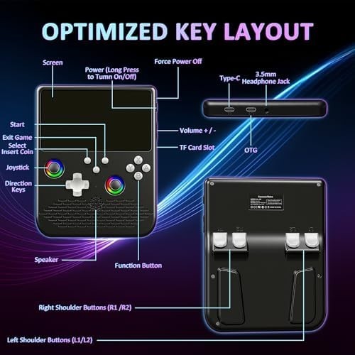 H5 Retro Gaming Console, 5.0 Inch IPS HD Screen Handheld Game Console, 256GB TF