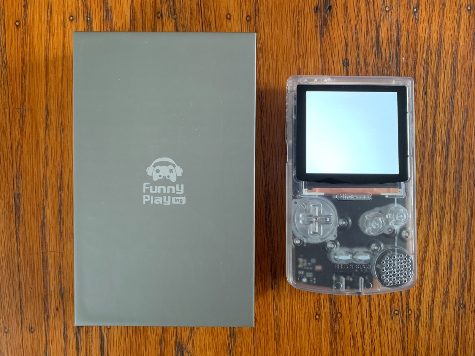 Funnyplaying FPGBC clear console system with box FPGA Game Boy Color