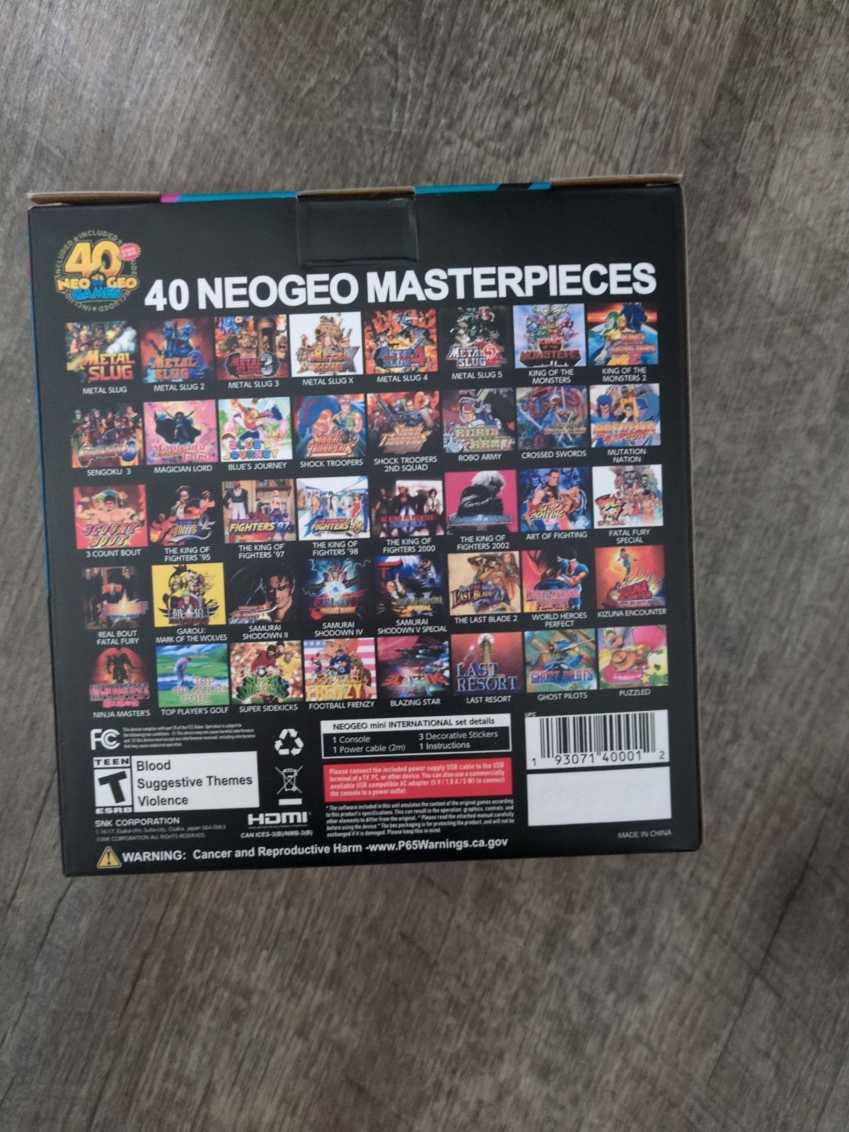NEOGEO Mini Classic Edition SNK 40th Anniversary Cord Included