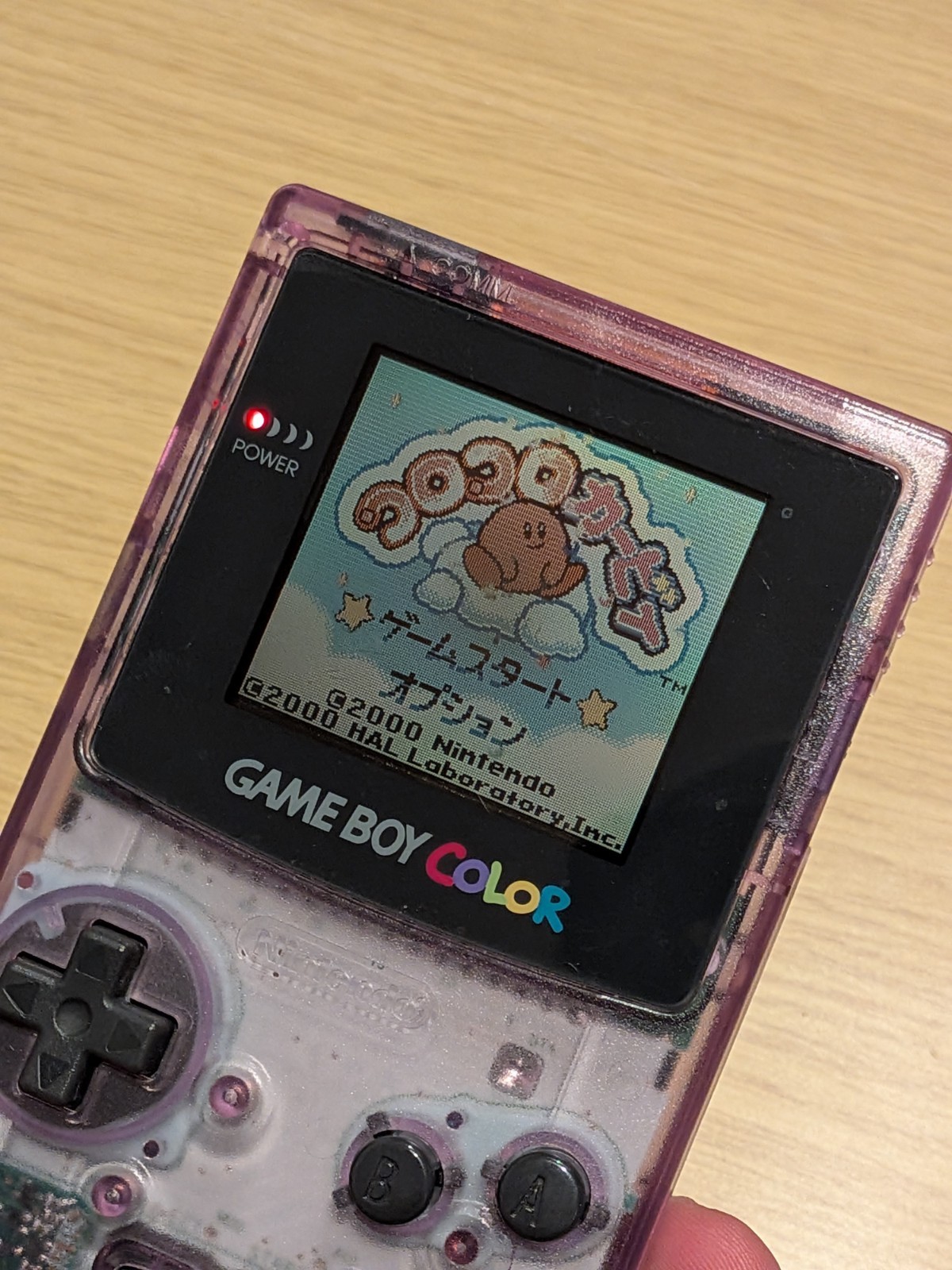 Nintendo Game Boy Color Console – Clear Purple – Tested – Japanese + 4 Games!