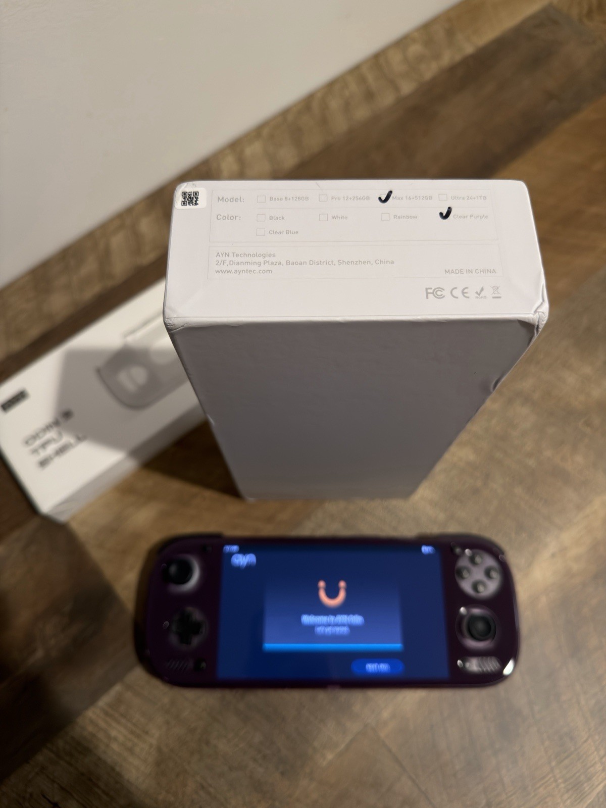 SHIPS FAST AYN Odin 3 Max Purple 16 + 512gb Handheld W/ Box, Charger & Grip