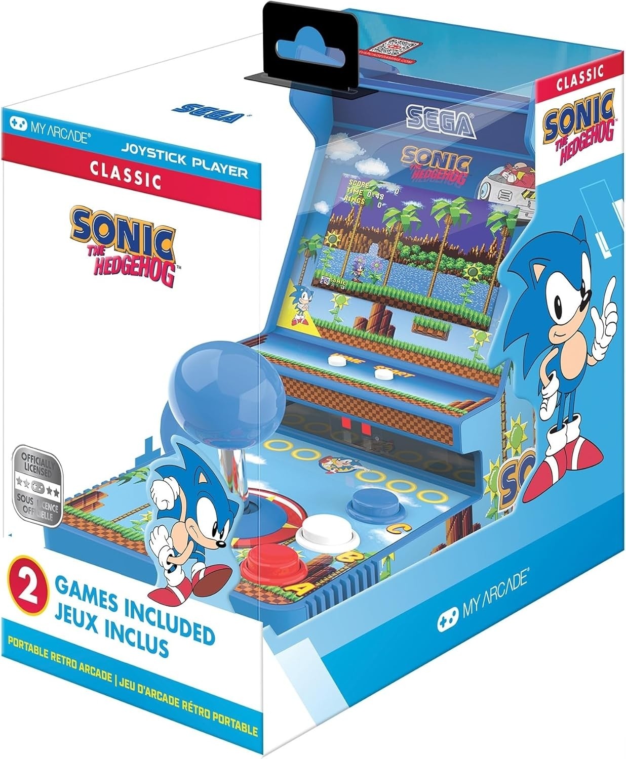 My Arcade Sonic The Hedgehog Joystick Player Portable Retro Arcade DGUNL-7157