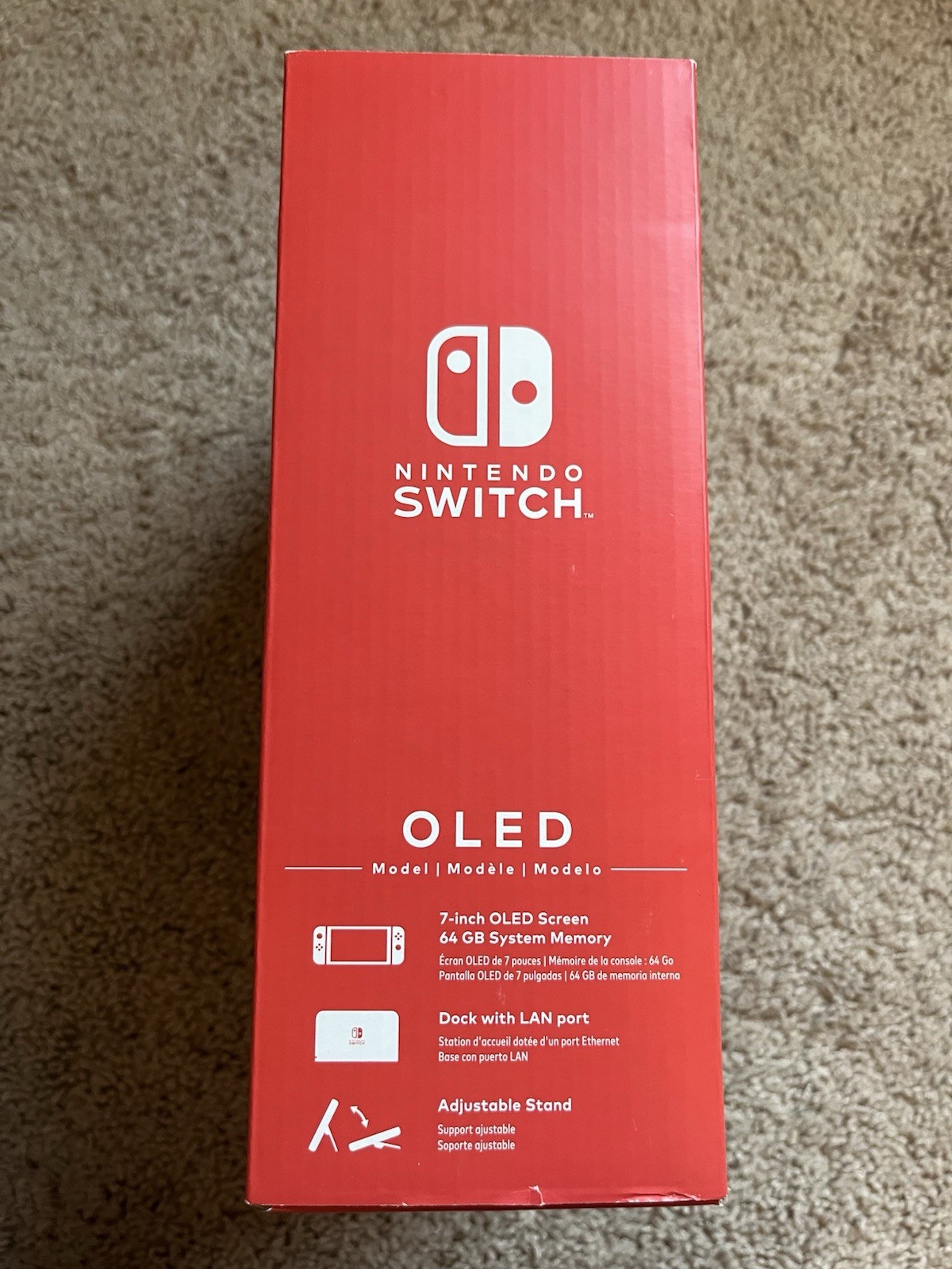 Nintendo Switch OLED Console 64GB w/ Box + Screen Protector