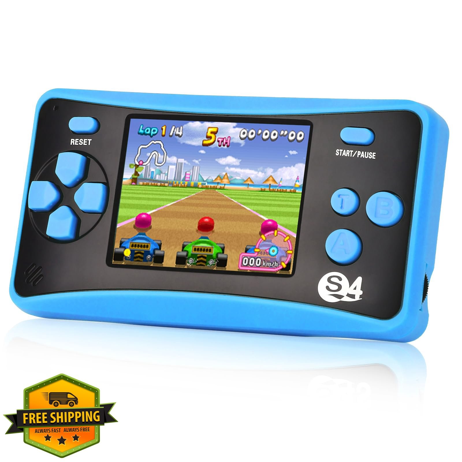 X-JOYKIDS Handheld Game 142 Classic Games 2.5″ LCD TV Output Blue