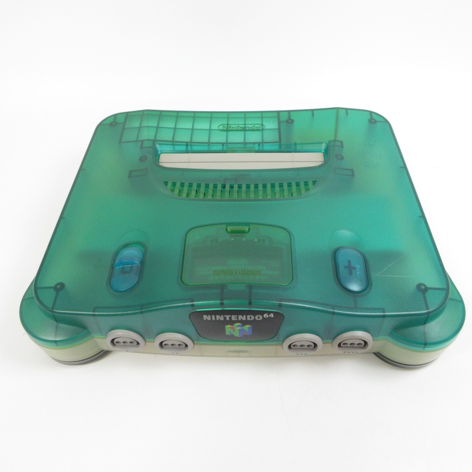 【Very Good】Nintendo 64 N64 Console Clear Blue Controller Adapter Japanese Ver.