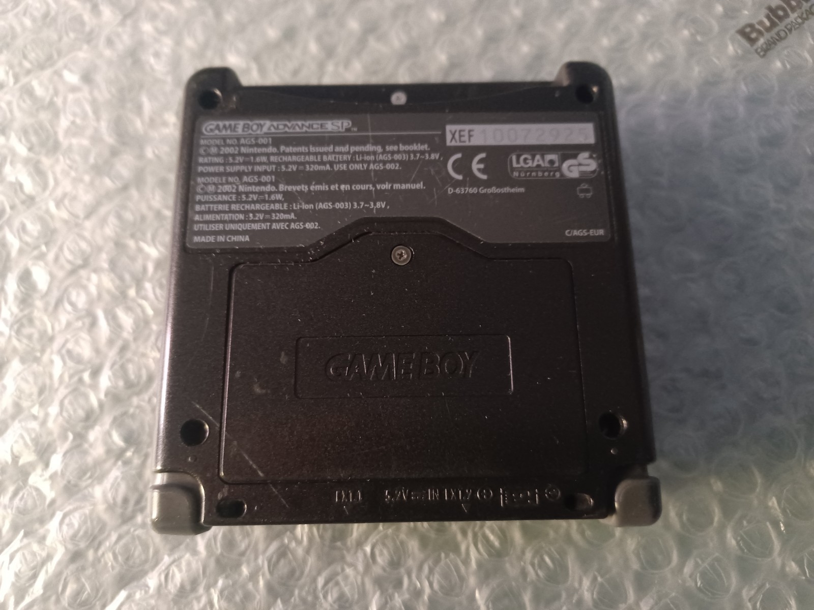 Nintendo Gameboy Advance GBA SP Black/Black