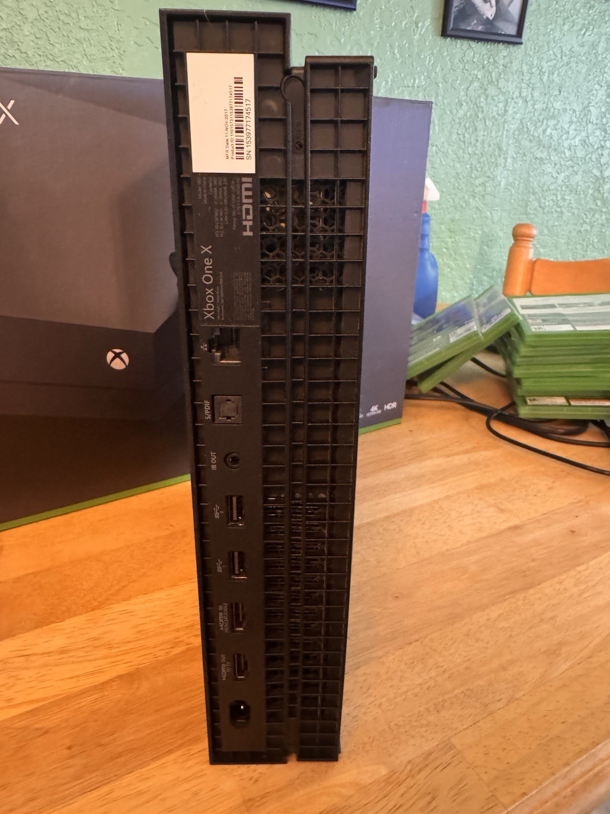 Microsoft Xbox One X 1TB Black Console In Box 9 Games