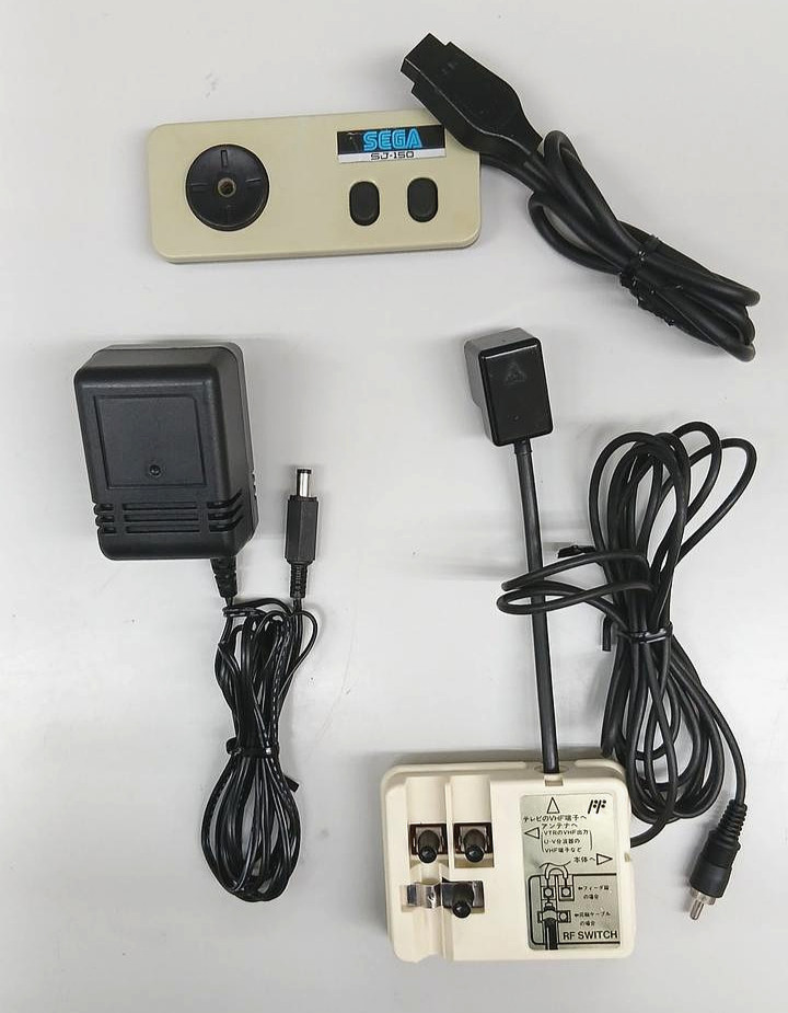 SEGA SG-1000 II Console SJ-150 RF Switch AC Adapter Set Tested Game OK USED