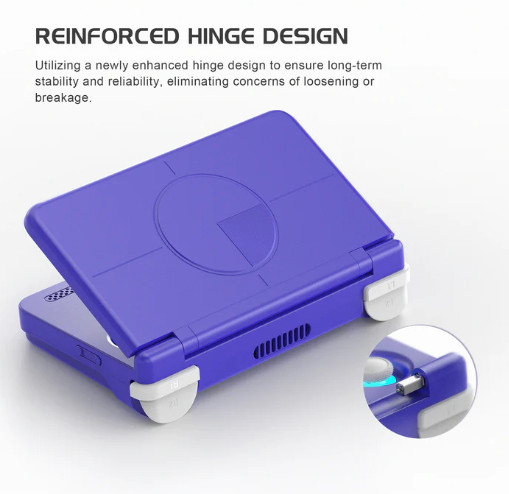 ICE BLUE Retroid Pocket Flip 2 Handheld OLED Screen, Hall Sticks