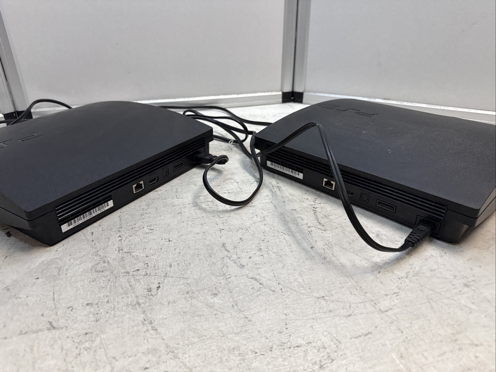 2 Sony PlayStation 3 Slim 120GB Consoles – Black FOR PARTS OR REPAIR