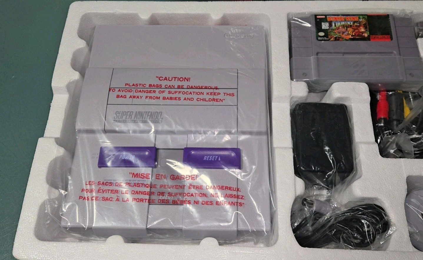 NEW Super Nintendo Donkey Kong Country SNES SYSTEM, EXTREMELY RARE! READ!