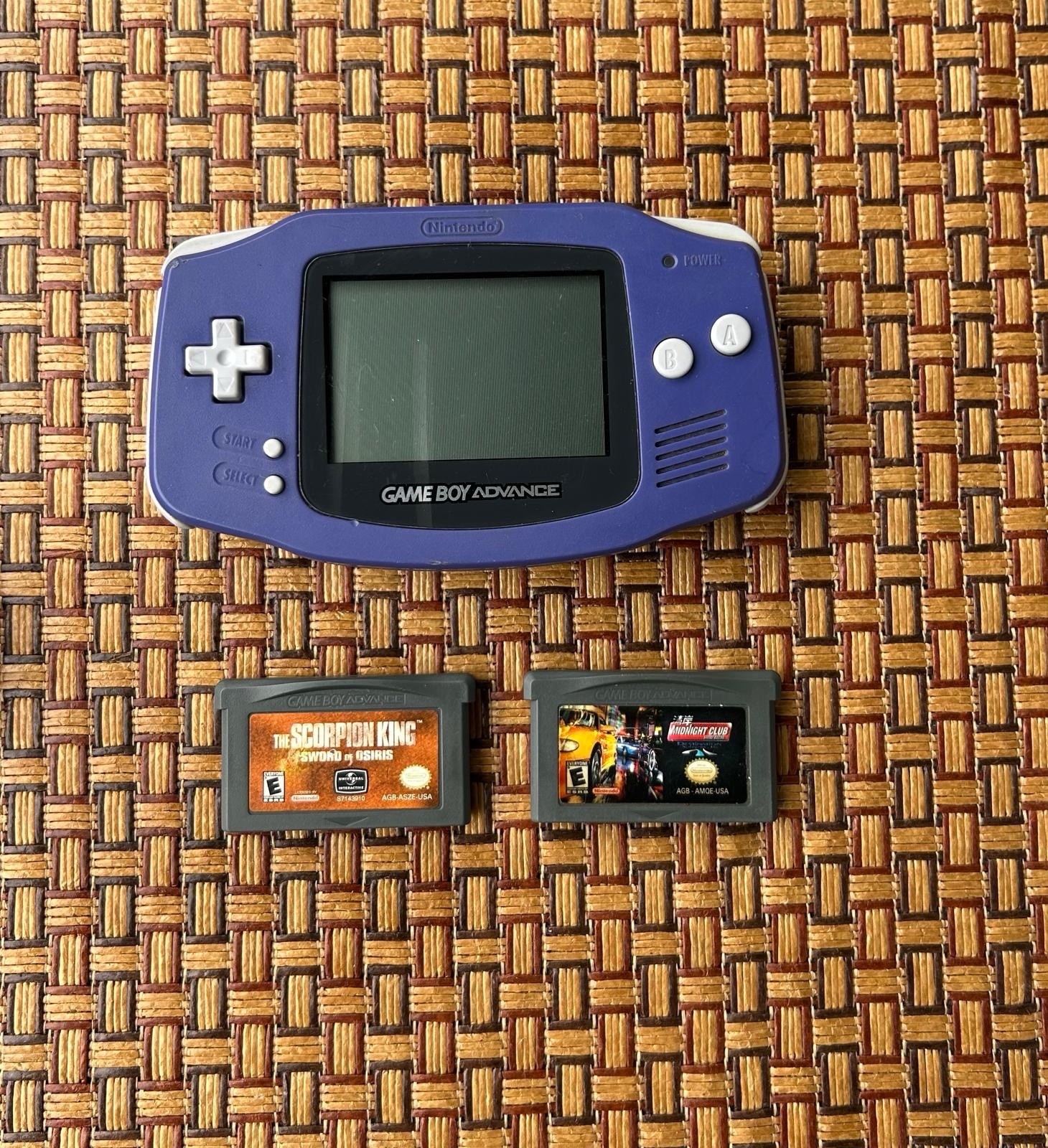 Nintendo Game Boy Advance Indigo Bundle With 2 Games- Tested And Working!