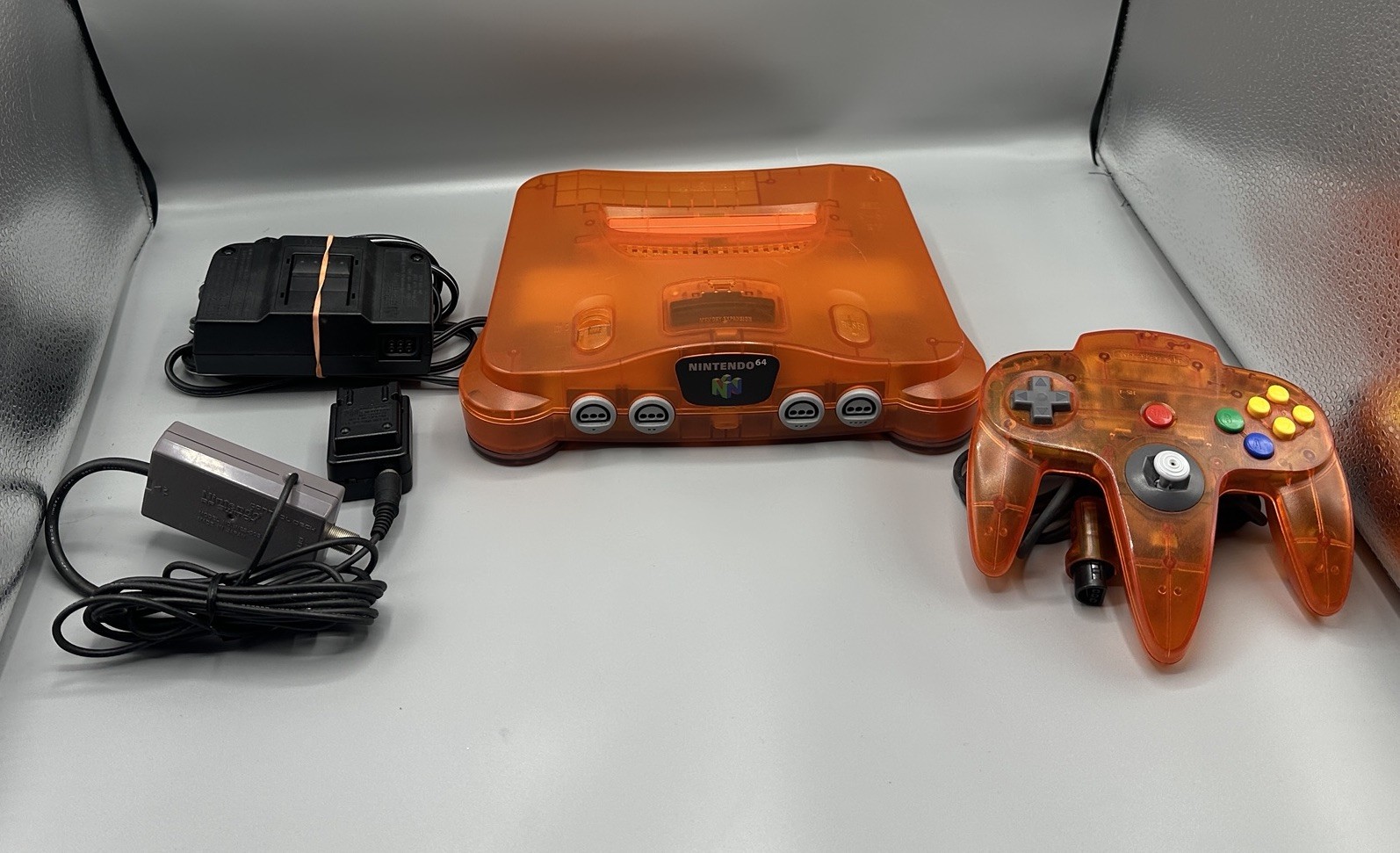 USA Nintendo 64 N64 Fire Orange Funtastic Console w/ OEM Controller -TESTED