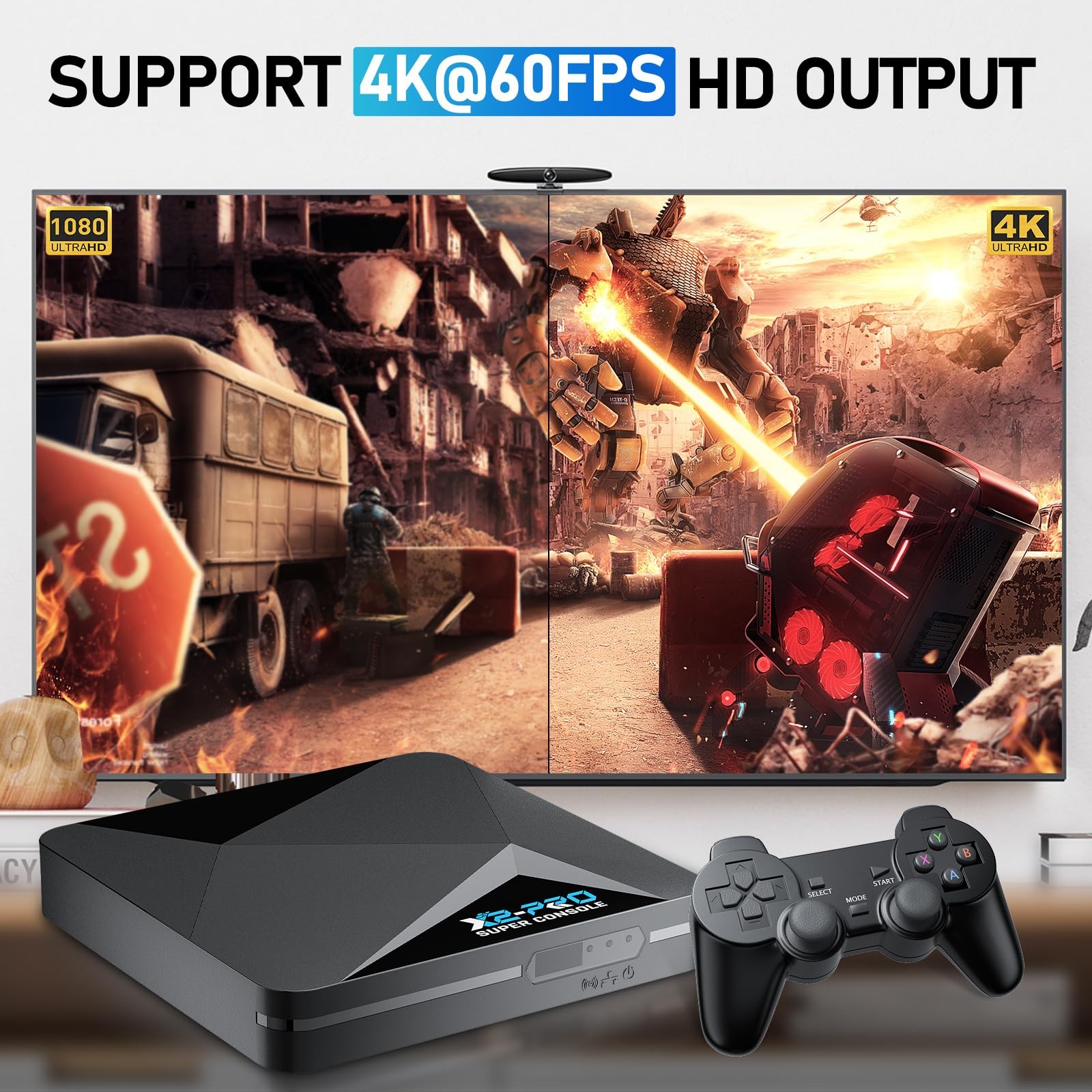 Kinhank Retro Game Console Super Console X2 Pro Builtin 65000+ Games, Video G…
