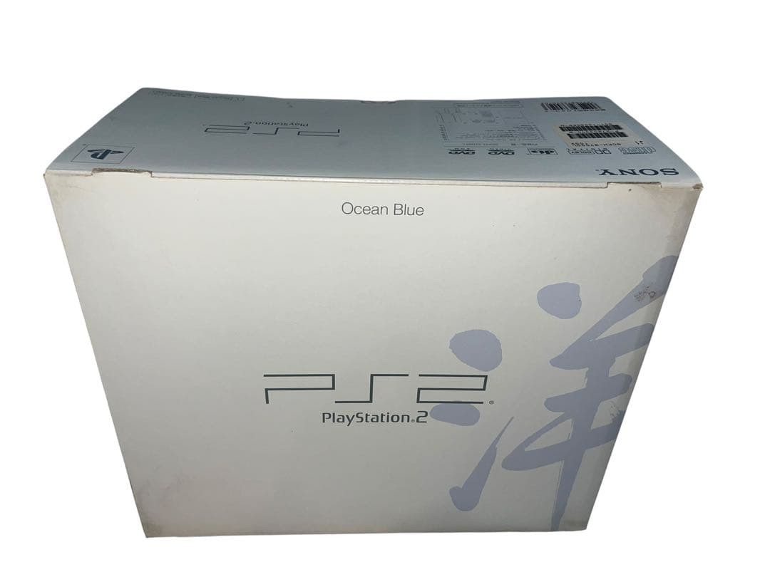 SONY PS2 SCPH-37000L Limited Edition Ocean Blue Boxed Tested Free Shipping2768-8