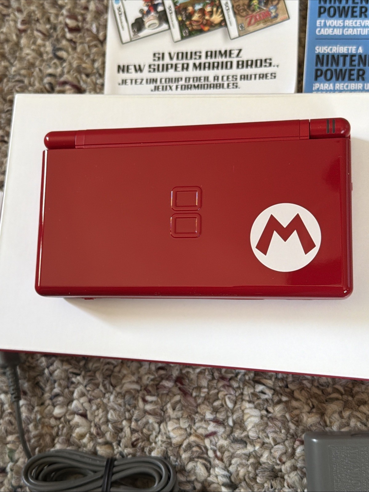 Nintendo DS Lite Special Edition Mario Red Super Bros Near Mint