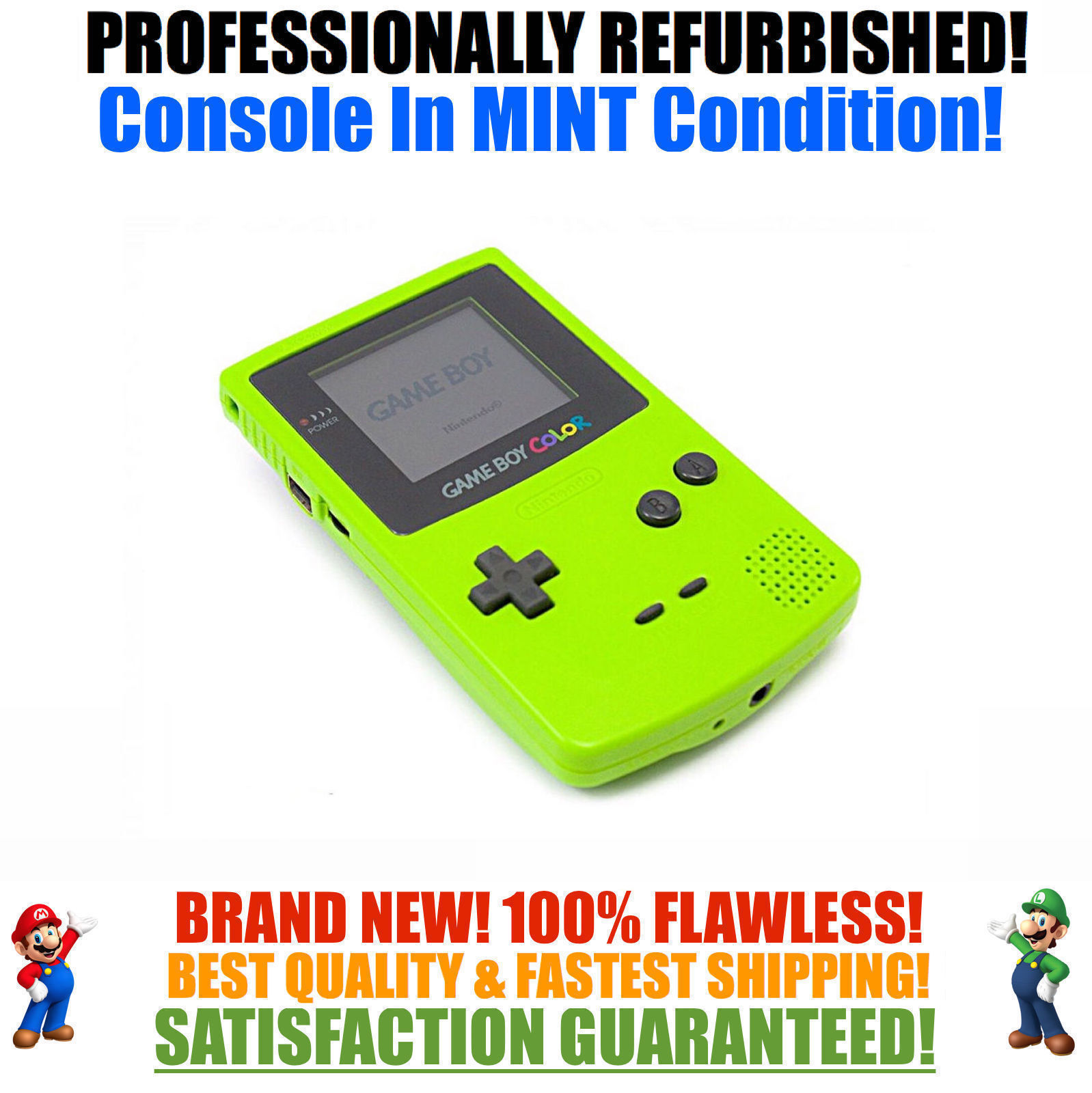 *NEW GLASS SCREEN* Nintendo Game Boy Color GBC Kiwi System NEW