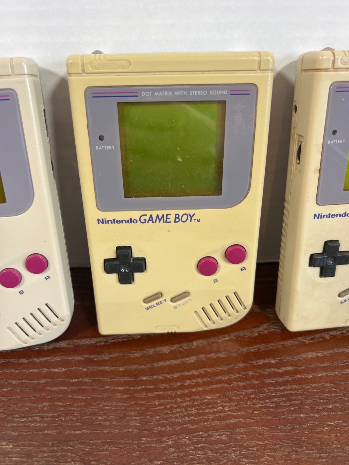 Three Nintendo Game Boy DMG-01 1989 Handheld Console Parts Only Untested Bundle