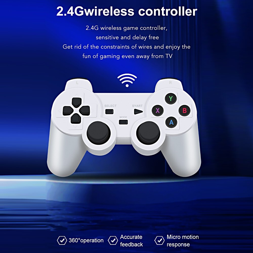 Practical Reliable Sturdy 2x Wireless Game Controllers 2.4G Receiver 64G TF Card