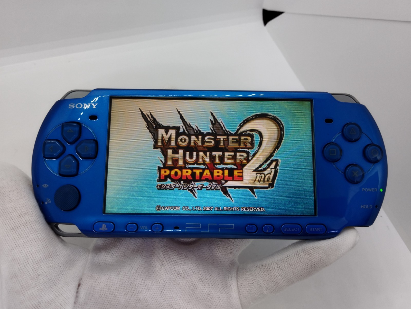 PSP-3000 SONY PSP Playstation Portable Console Marine Blue RARE COLOR W/Charger