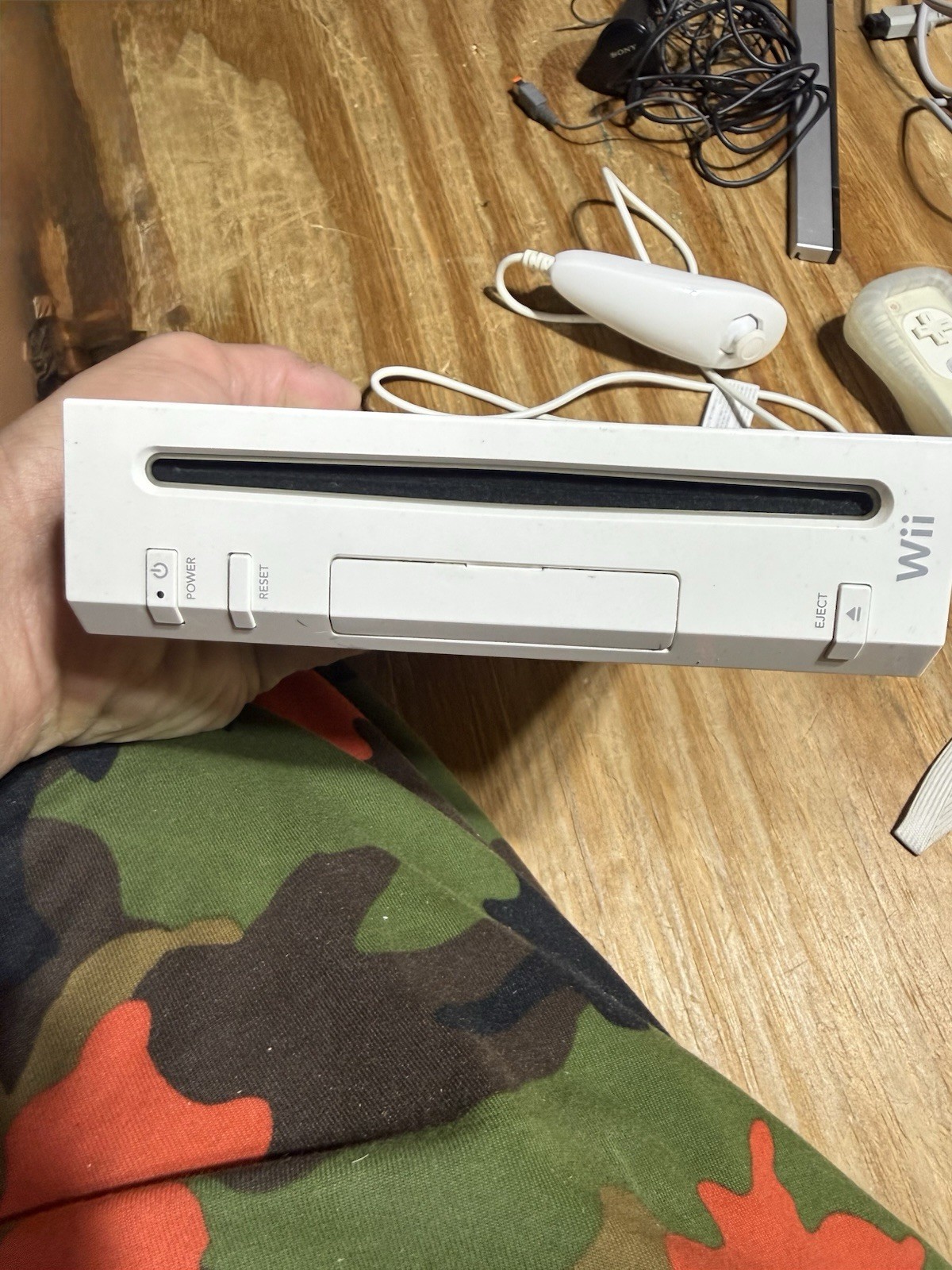 Nintendo Wii Launch Edition White Console RVL-001 OEM CONTROLLER NUNCHUK Works!
